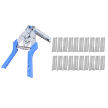 1Pc Hog Ring Tang Tool en 600Stks M Clips Kip Mesh Kooi Draad Hekwerk Krimpen Soldeerverbinding Lassen Reparatie Handgereedschap