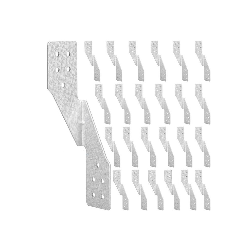 Hurricane Tie Hick Galvanized Hurricane Straps H2.5a Strong Tie Brackets Trusses/Rafters Ties For Wood(25Pcs) 4713241327473