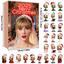 (Style E)Taylor Swift Set di pendenti natalizi in acrilico con 24 pezzi per decorazione casa vacanze