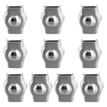 10Pcs Clamps, Wire Cord Clamps, Stainless Steel 304 Cable Clamps, Wire Rope Steel Cable Fixing Clip M10