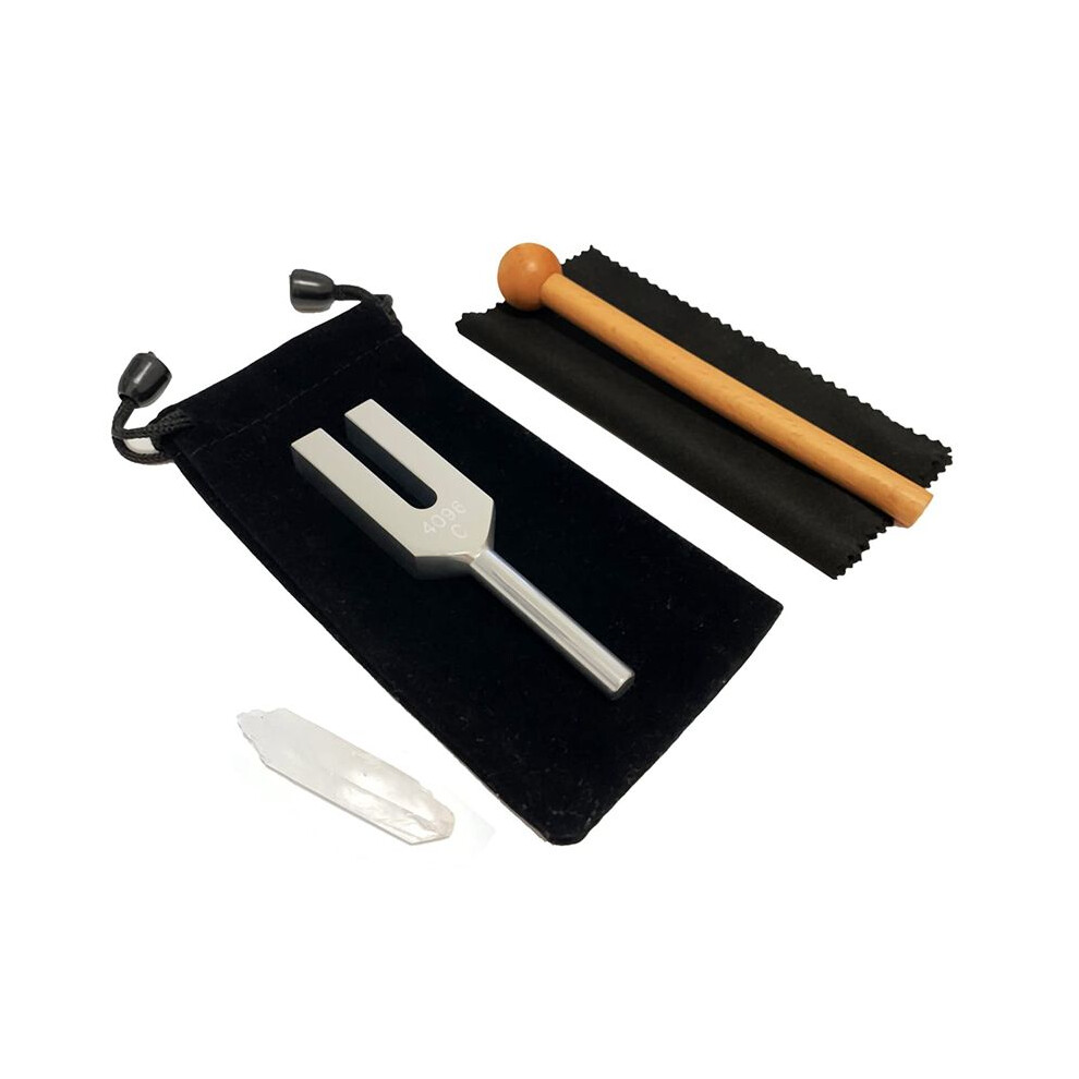 Tlily 4096 Hz Tuning Fork, Crystal Tuning Fork For Healing, Medical-Grade With Wood Hammer And Soft Storage Bag