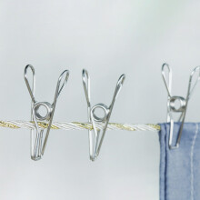 Heavy Duty Windproof Clothes Pins - Steel Ring Clips