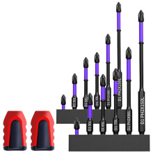 Hohe HäRte und Starker Magnetischer Bit, StoßFester, Starker Magnetischer Rutschfester Bit, Magnetische Bohrer-Schraubendreher-Bits, (12 StüCk)