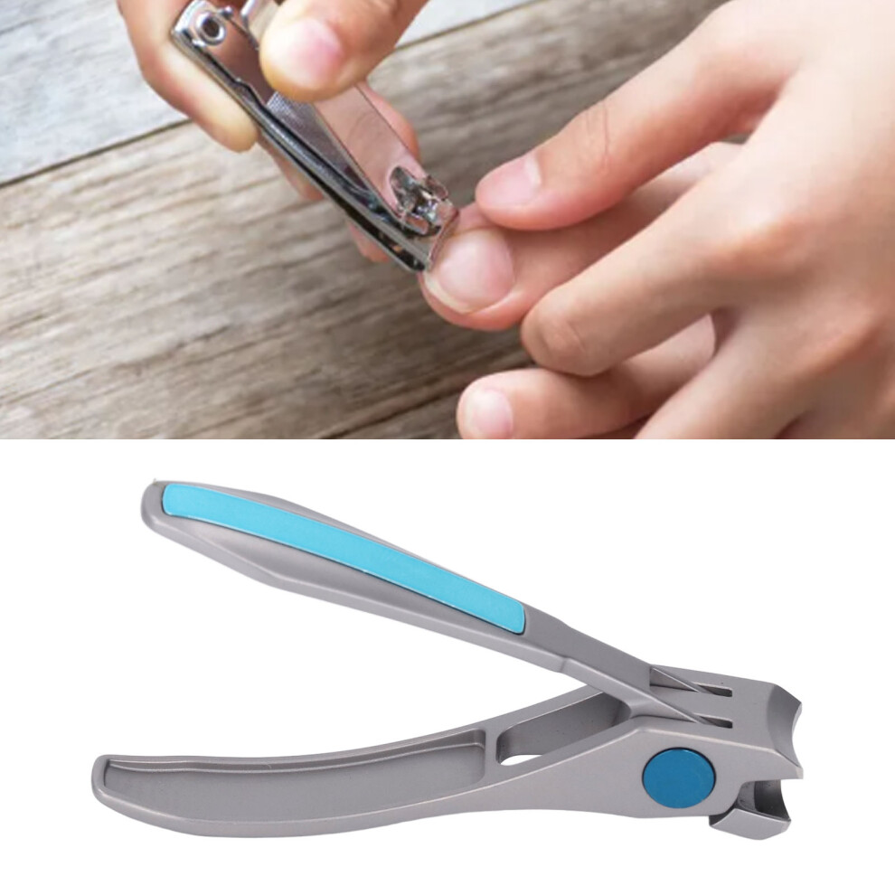 Stainless Steel Nail Clipper Set with Wide Jaw & File for Seniors