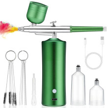 Airbrush Kit with Compressor, Non-Clogging Air BrushGun with 0.3mm Nozzle and Cleaning Brush Set for Makeup, Nail Art