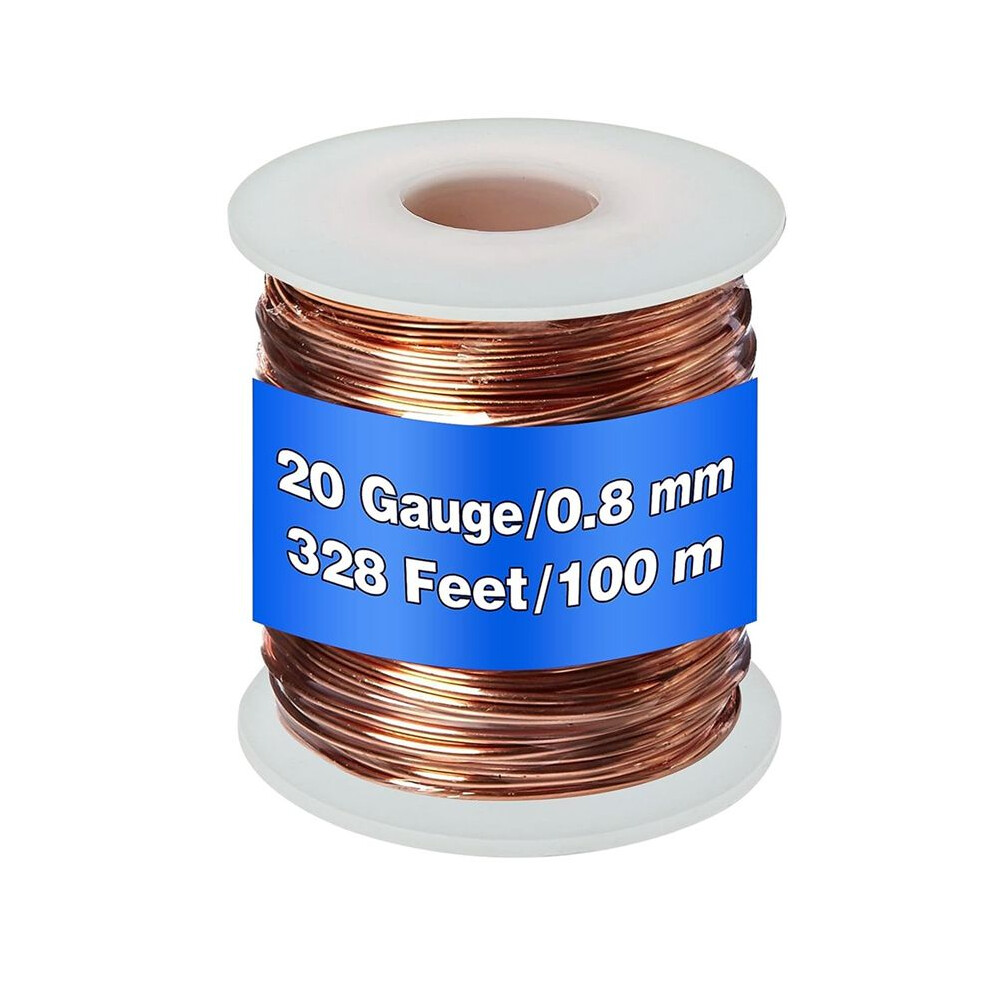 99.9% Dead Soft Copper Wire, 20 Gauge/ 0.8 Mm Diameter, 328 Feet/ 100 M, 1 Pound Spool Pure Copper Wire 4712089733729