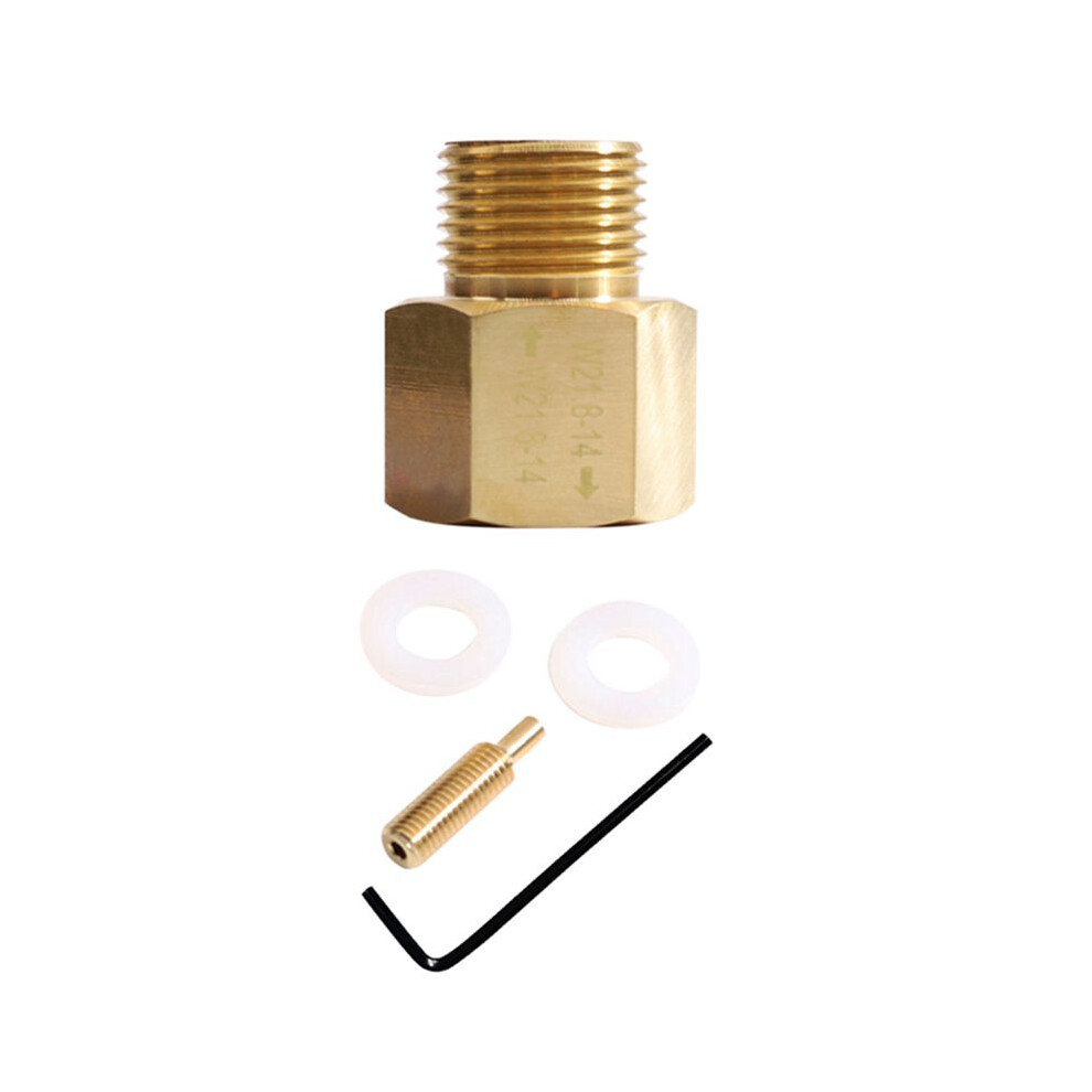 Torribaly Co2 Cylinder Tank W21.8-14 To W21.8-14 Adapter Converter With Rpv Valve For Aquarium Fish Tank