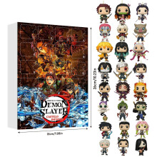 (Style B)Demon Slayer Calendario dell'Avvento Vacanze con Figure in Acrilico per Amici e Familiari