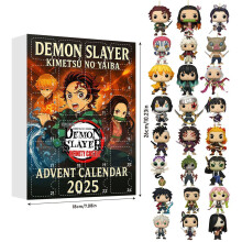 (Style A)Demon Slayer Calendario dell'Avvento Vacanze con Figure in Acrilico per Amici e Familiari