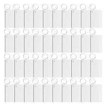 30PCS Sublimation Keychain Blanks Double Side Heat Transfer Blanks Blank Board Key Rings Blanks for DIY and