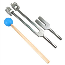 Chakra-Stimmgabel Om136.1Hz & 4096C-Set, Klangheilungs-Percussion-Musikinstrument mit SchläGel und Tasche
