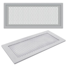 2 Stuks Siliconen Vloerventilatieafdekking, Baby-Proofing Beschermende Ventilatieafdekkingen, Geschikt voor Vloerregisters 4 X 10 Inch (Grijs)