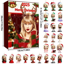 (Style G)Taylor Swift Set di pendenti natalizi in acrilico con 24 pezzi per decorazione casa vacanze