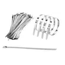 11,8 Tum 100 St. BlixtlåSband i Rostfritt StåL Kraftiga, SjäLvlåSande Buntband för Flera äNdamåL för Maskiner 4,6X300 Mm