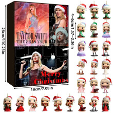 (Style H)Taylor Swift Set di pendenti natalizi in acrilico con 24 pezzi per decorazione casa vacanze