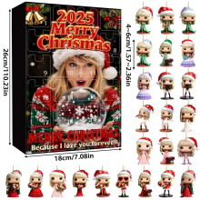 (Style B)Taylor Swift Set di pendenti natalizi in acrilico con 24 pezzi per decorazione casa vacanze
