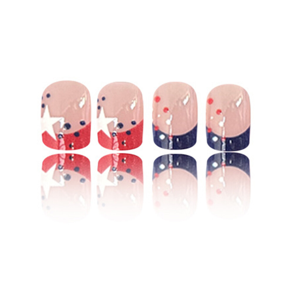 Dachuang Beauty Star Print Fake Nails - Durable & Comfortable