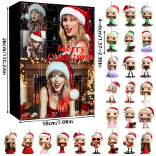 (Style I)Taylor Swift Set di pendenti natalizi in acrilico con 24 pezzi per decorazione casa vacanze