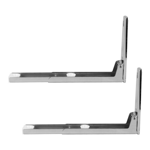 Support Frame Steel Foldable Stretch Shelf Rack Microwave Oven Wall Mount Bracket Stainless Silver