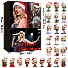 (Style A)Taylor Swift Set di pendenti natalizi in acrilico con 24 pezzi per decorazione casa vacanze