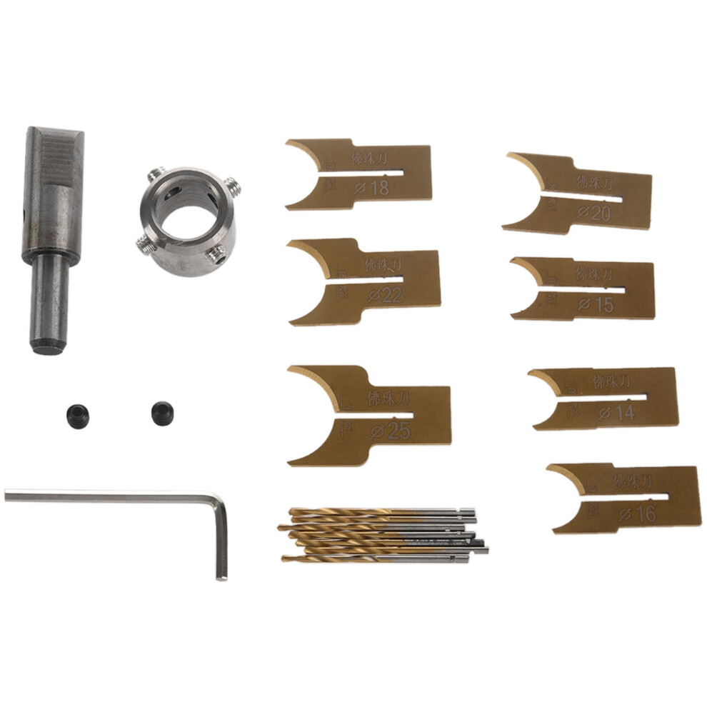 16Pcs Carbide Blade Woodworking Milling Cutter Molding Tool Beads Router Bit Drills Bit Set 14-25Mm 6133495324468