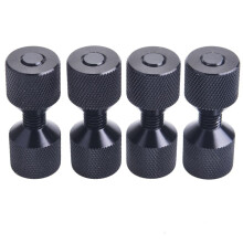 1-1/8inch Two Hole Pins Aluminum Construction 2 Hole Flange Alignment Pin with Anodized Oxide Black 4Pcs