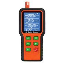 Luchtkwaliteitsmonitor Indoor 5-In-1 Luchtkwaliteitstester, Luchtkwaliteitsmeter Testkit voor Huis CO2, TVOC, HCHO, Vochtigheid
