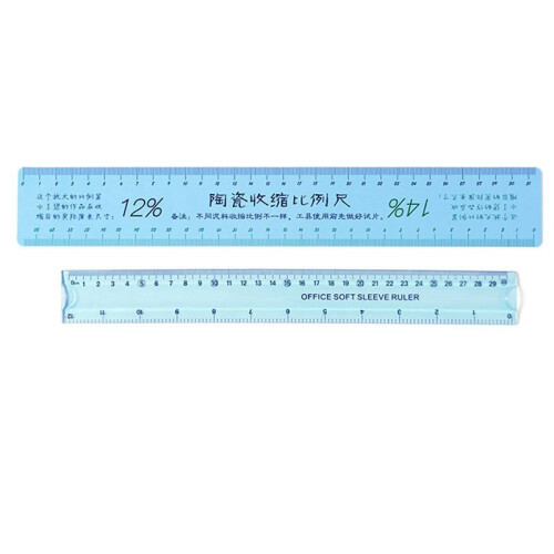 2pcs Ceramic Shrinkage Scale Set Plastic Soft Ruler DIY Ceramic Shaping Multifunctional Drawing Measurer Pottery Tools B