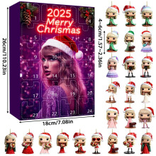 (Style F)Taylor Swift Set di pendenti natalizi in acrilico con 24 pezzi per decorazione casa vacanze