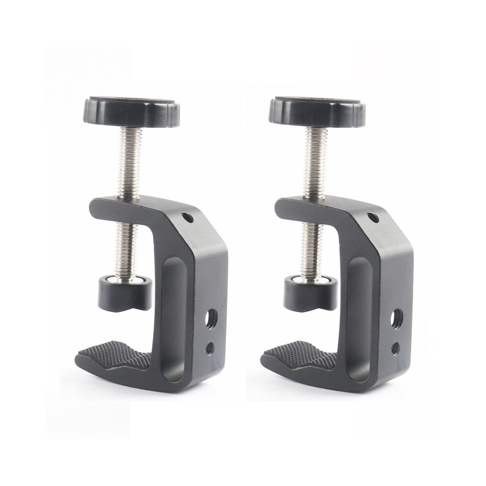 Universal C-Clamp For Desktop Mount Tables Desk Clamps Aluminum Support Small C Clamp 2 Pack 4714226184159