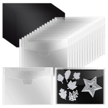 48 Stuks Opbergvakken voor Stempels en Matrijzen met Rubberen Magnetische Vellen, Waterdichte Herbruikbare Sticker-Organizer Bonhouder