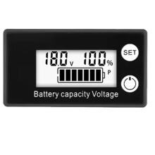 Batterivoltmätare  8-100V Kapacitetsindikator Effektmätare Litium LiFePO4 Bly-Syracell 12V 24V 48V LCD-Skärm B