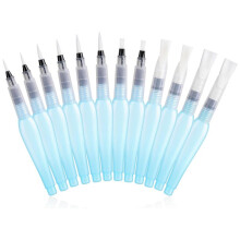 12er-Pack Nachfüllbare Aquarellstifte, Aquarellpinselstifte, Wasserpinsel für Aquarell, Weiche Aquarellpinselstifte, Farbstifte