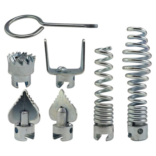 Drainage Cleaner Combination Cutter  Set Automatic  Locking  Suitable for Pipe Dredging Machine 7-Piece Set
