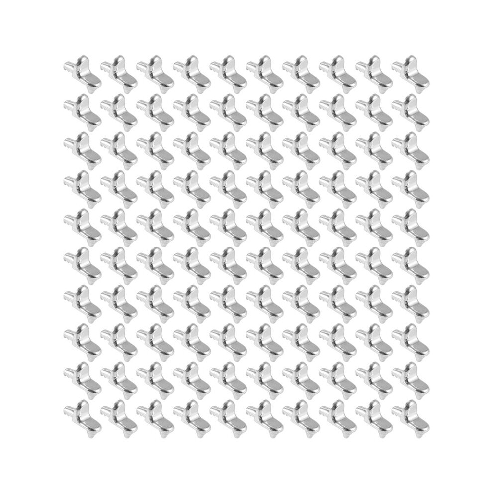 100Pcs Shelf Support Pegs Cabinet Closet Laminate Pins Glass Nickel Plated Pins Fixing Bracket Holder Furniture Hardware 6031269064384