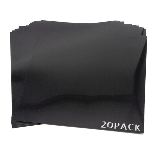 20 Pacotes de Folhas de Plástico Preto Opaco de 7,5 Mil, Papel Estêncil de 12 X 12 Polegadas para , Corte A Laser, Modelo de Plástico