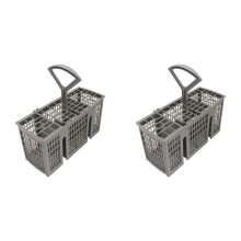 2X Reposição Universal de Cesto de Talheres para Lava-Louças, com Alça Removível, Porta-Utensílios para Lava-Louças para  e