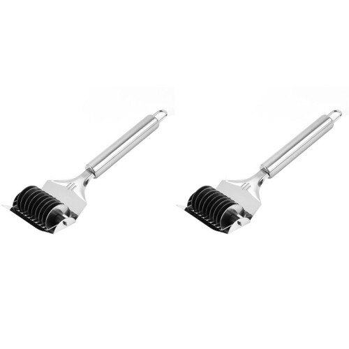 2X High Grade Stainless Steel Noodle Lattice Roller Dough Cutter for Kitchen Cooking Tools