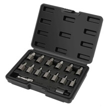 15 Piece Double  Screw Extractor Set,Easy Out Bolt Remover Kit, 3/8Inch Drive Hex  Multi-Spline