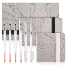 3 Stuks Aquarelpapier Schetsboek met 6 Stuks Aquarelpenseelpennen 3 Formaat Aquareldagboek 300GSM Katoenpapier