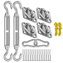 Shade Sail Hårdvara: M6 Shade Sail Hardware Installation Kit för Garden Garden Swimming Pool (42 Delar)