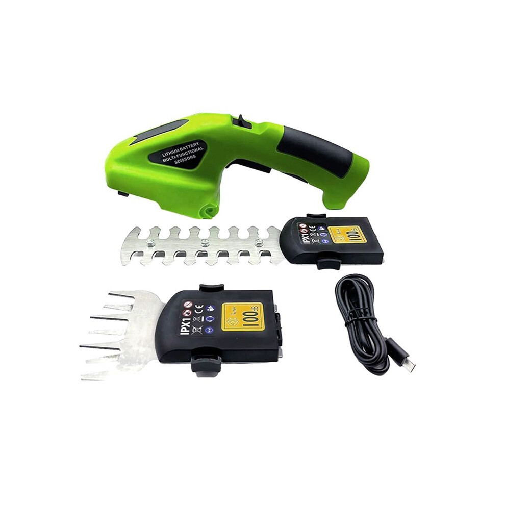 Rechargeable Cordless Grass Shear & Electric Hedge Trimmer 2 In 1 Handheld Hedge Trimmer 3.6V Electric Grass Cutter 4711483481212