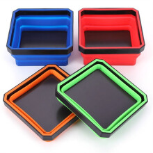 Paquet de 4 Plateaux à Vis Magnétiques Pliables, Bol à Vis en Silicone, Boîte de Rangement de Pièces D'Outils, Organisateur D'Outils de Plombier