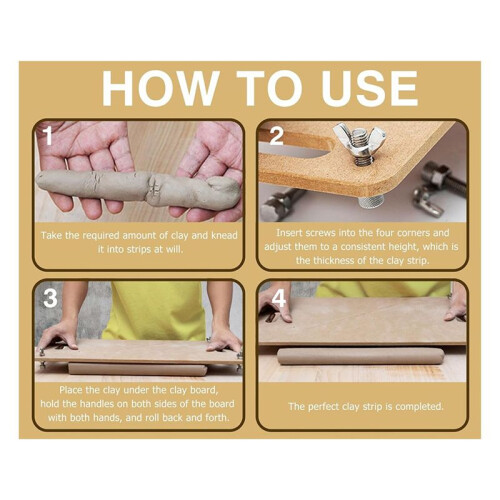 Pottery Tools for Making Clay Bars, Large Clay Slabs, Rolled Clay Slabs, Clay Tools Ceramic Tools