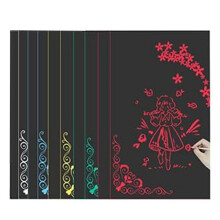 A4 Rainbow Scratch-Papper, 50 Ark för Scratch Art, Ritning, Gravering (5 Enfärgade)