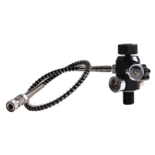 PCP-Luchttankvulklep Luchtvulstation Navuladapter met Manometer 400 Bar 6000 Psi en Versterkte Slang M18X1.5