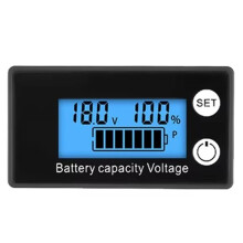 Battery Voltmeter 8-100V Capacity Indicator Power Meter Lithium LiFePO4 Lead-Acid Cell 12V 24V 48V LCD Screen A