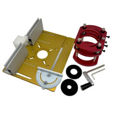 Router Lift System and Aluminum Router Table Insert Plate, Electric Trimmer Wood Engraving Router Slotting Machine Gold