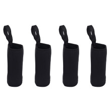 4X Neoprene Cup Thermal Insulation Cup Cover Water Bottle Cover Holder 360ml - 550ml (550Ml Black)