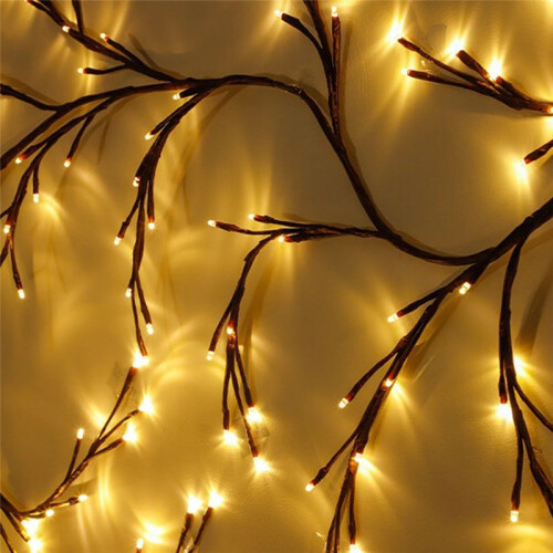 144 LED Tree Branch Rattan Lights Willow Vine Lights Warm White 8 Function Model EU Plug with Remote Control 1